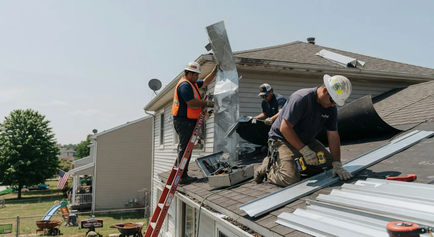 Storm Damage Metal Roof Repair in Mount Bethel, PA